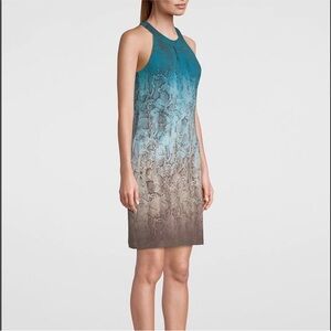 White House Black Market Snake Print Mojave Ombre Mykonos Sleeveless Dress